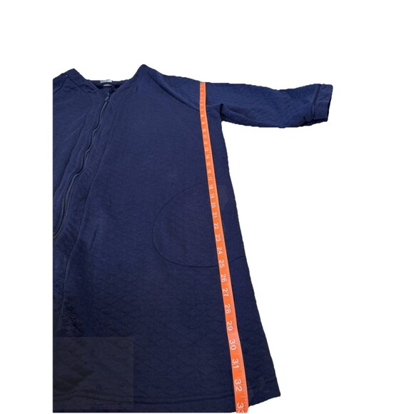 New Plus Size Croft & Barrow® Quilted Zip Short Robe Size 1X Blue - Picture 6 of 11